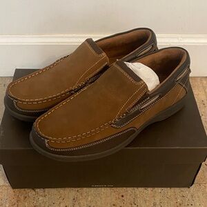 Florsheim Tan Leather Slip-On Loafers